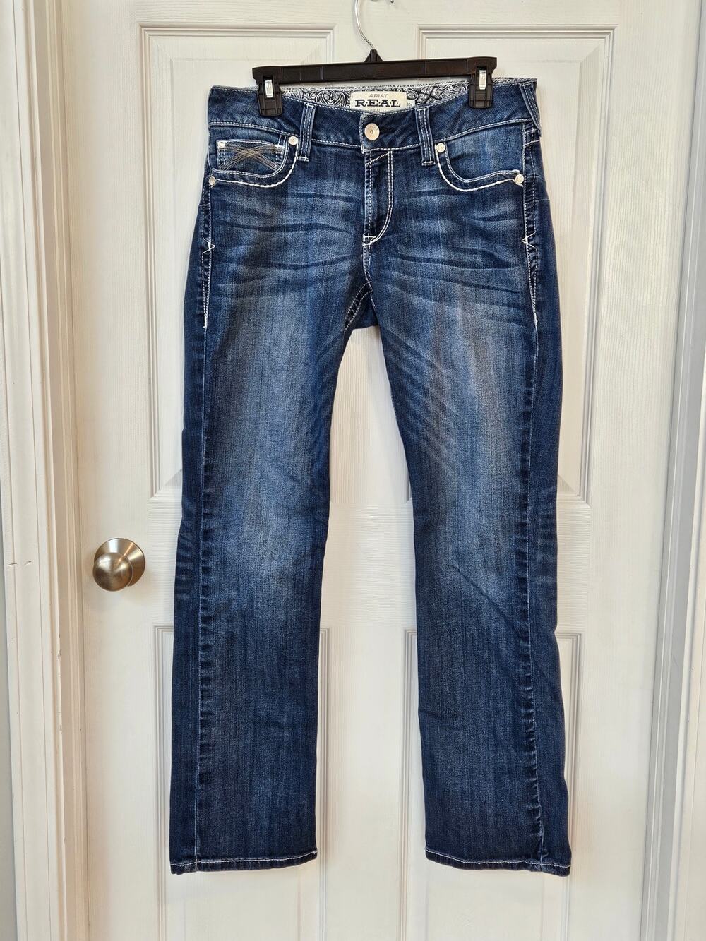 Ariat REAL Low Rise Bootcut Jeans Women’s 30R Medium Wash Stretch Western
